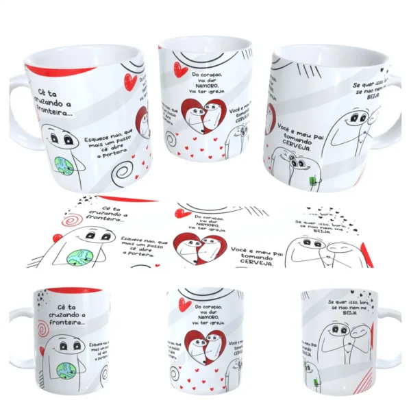 Artes Digitais para Caneca com Frases de Ana Castela