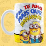 Artes Digitais Sublimação Minions Dia dos Pais - Png