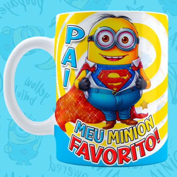 Artes Digitais Sublimação Minions Dia dos Pais - Png