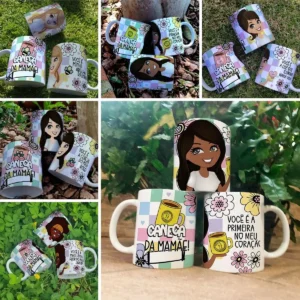 Artes Editáveis para Caneca - Dia das Mães