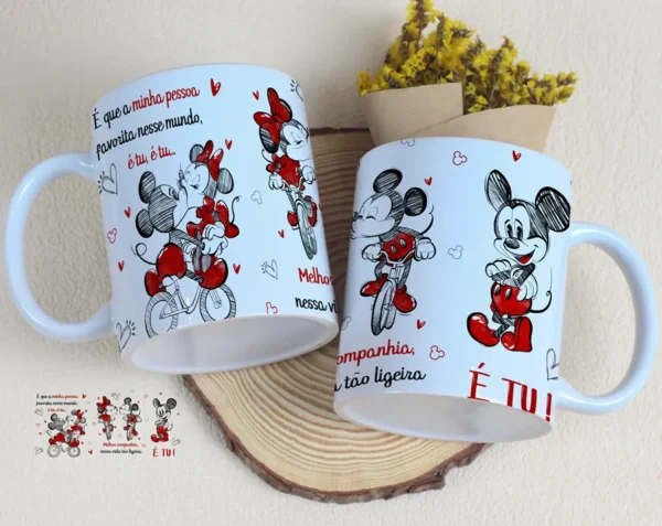 Artes Editáveis para Caneca do Dia dos Namorados Musical