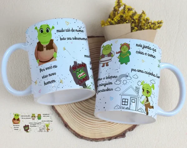 Artes Editáveis para Caneca do Dia dos Namorados Musical