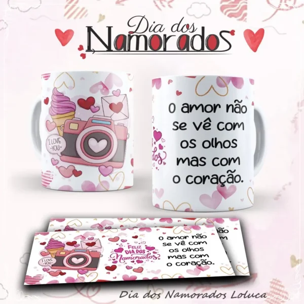 Artes em Corel Draw - Canecas Mickey Dia dos Namorados