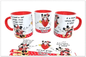 Artes para Canecas de Namorados Mickey e Minnie