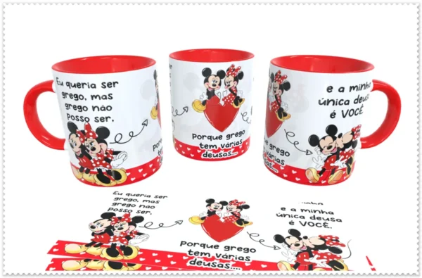 Artes para Canecas de Namorados Mickey e Minnie