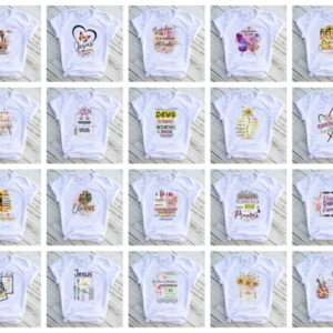 Artes para T-shirts Femininas Evangélicas - Arquivo Digital 15 Artes para T-shirts Femininas Evangélicas - Arquivo Digital