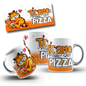 Artes Românticas Garfield para Canecas - Dia dos Namorados