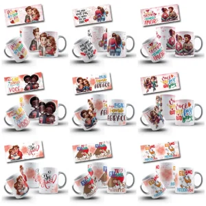 Artes Românticas para Caneca - Dia dos Namorados