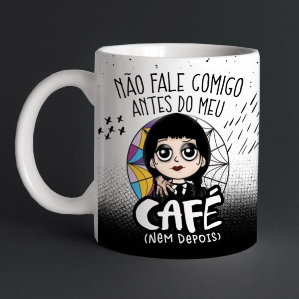 Artes Sublimação Caneca Wandinha Addams Jenna Ortega