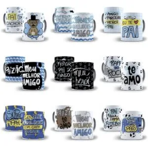 Artes Sublimação Dia dos Pais Caneca Camisa Almofada Corel
