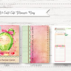 Bloco A5 Cacto Cute Planner Day