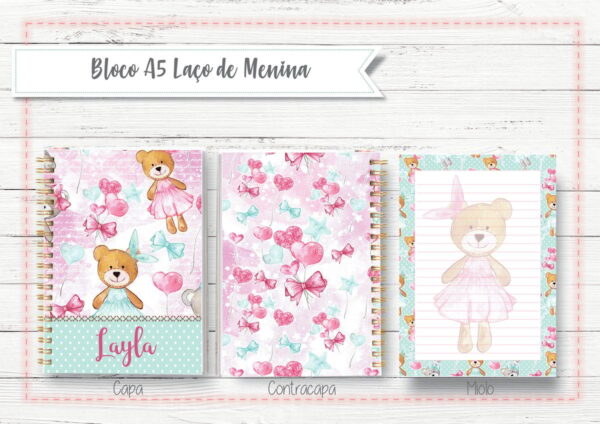 Bloco A5 Laço de Menina