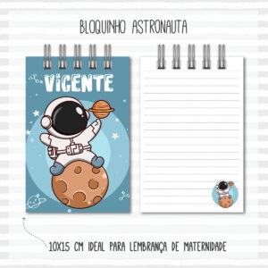 bloquinho 10x15 astronauta arquivo digital papelaria