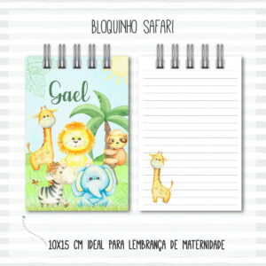 Bloquinho 10x15 Safari Menino