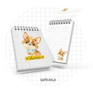 Bloquinho A6 Cachorrinho Cute - Arquivo Digital