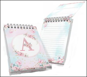 Bloquinho A6 Floral Alfabeto