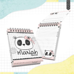 Bloquinho A6 Panda Menina - Arquivo Digital 8 Bloquinho A6 Panda Menina - Arquivo Digital