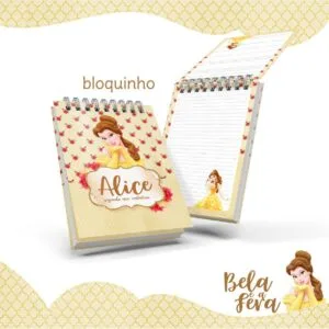 Bloquinho Anotações A Bela e a Fera 19 Bloquinho Anotações A Bela e a Fera