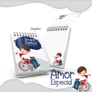 Bloquinho Anotações Amor Especial Menino - Arquivo Digital 9 Bloquinho Anotações Amor Especial Menino - Arquivo Digital