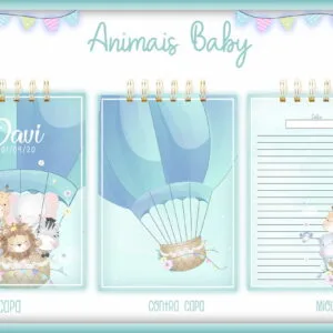 Bloquinho Anotações Animais Baby 36 Bloquinho Anotações Animais Baby