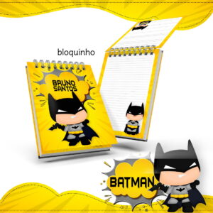 Bloquinho Anotações Batman Cute - Arquivo Digital 8 Bloquinho Anotações Batman Cute - Arquivo Digital