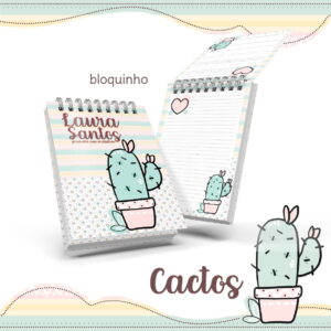 Bloquinho Anotações Cactos