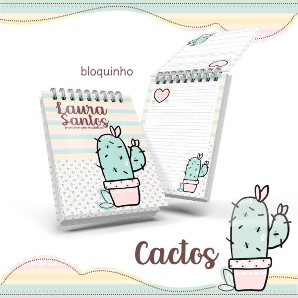 Bloquinho Anotações Cactos