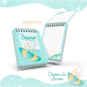 Bloquinho Anotações Chuva de Amor Menino