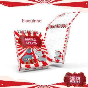 Bloquinho Anotações Circo Menino