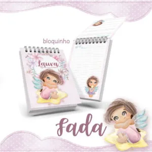 Bloquinho Anotações Fada 10 Bloquinho Anotações Fada