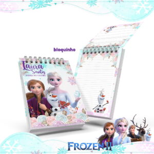 Bloquinho Anotações Frozen - Arquivo Digital 11 Bloquinho Anotações Frozen - Arquivo Digital