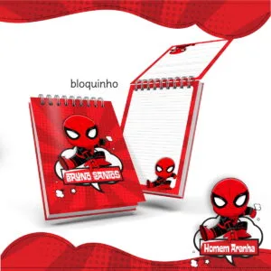 Bloquinho Anotações Homem Aranha