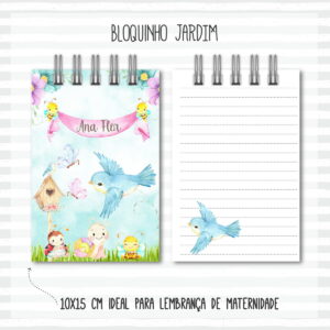 Bloquinho Anotações Jardim