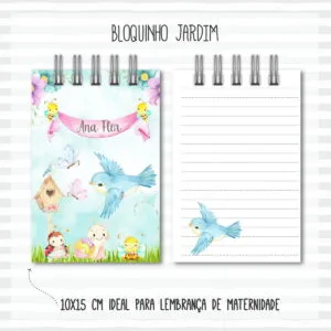 Bloquinho Anotações Jardim 11 Bloquinho Anotações Jardim