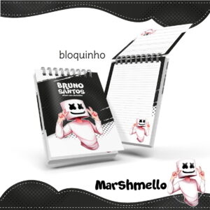 bloquinho anotacoes marshmello arquivo digital organizacao