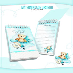 Bloquinho Anotações Maternidade Ursinho