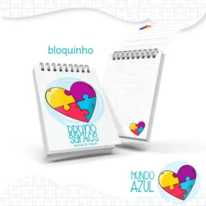Bloquinho Anotações Mundo Azul 14 Bloquinho Anotações Mundo Azul