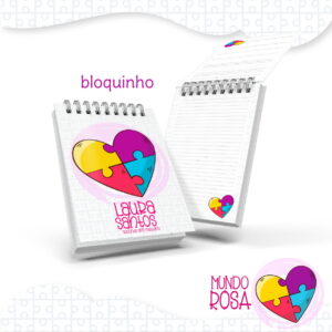 Bloquinho Anotações Mundo Rosa - Arquivo Digital