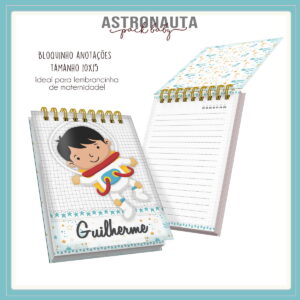 Bloquinho Astronauta Menino - Arquivo Digital 15 Bloquinho Astronauta Menino - Arquivo Digital