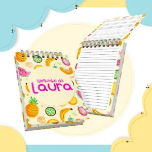 Bloquinho de Anotações Frutinhas Menina 6 Bloquinho de Anotações Frutinhas Menina