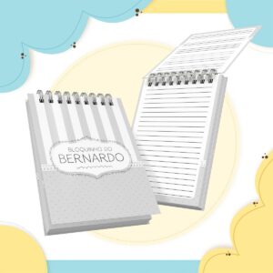 Bloquinho de Anotações Neutro Cinza