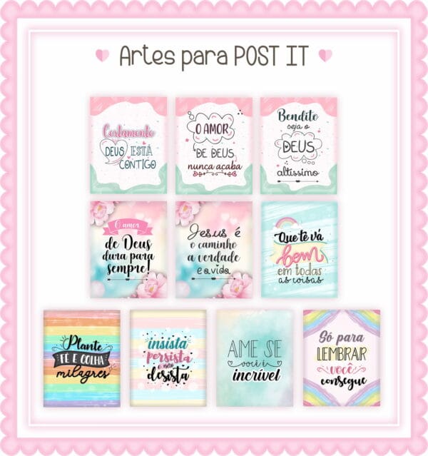 Bloquinho e Post It Frases