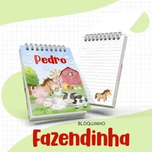 Bloquinho Fazendinha Menino 8 Bloquinho Fazendinha Menino