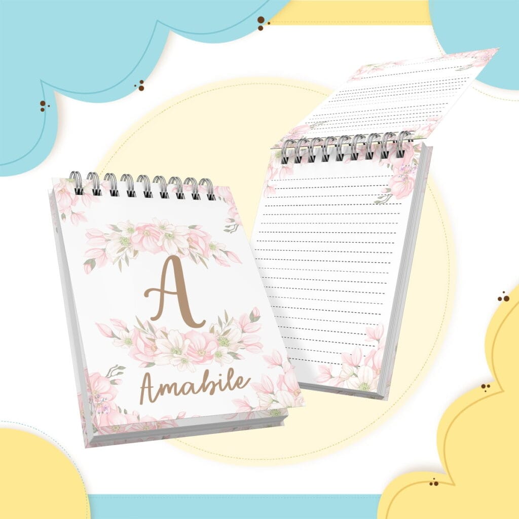 Bloquinho Floral Personalizado PNG PDF para Imprimir