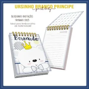 Bloquinho Ursinho Branco 25 Bloquinho Ursinho Branco