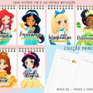 Bloquinhos Princesas 12 Bloquinhos Princesas