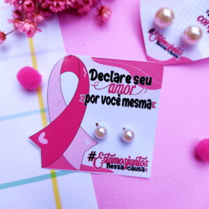 Brinco Outubro Rosa - Png e pdf