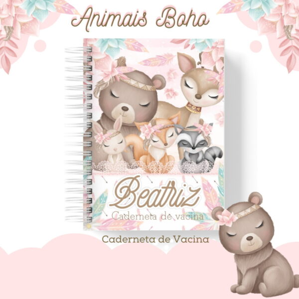 Caderneta de Saúde Animais Boho