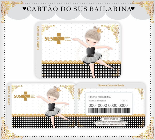 Caderneta de Saúde Bailarina Black