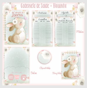 Caderneta de Saúde + Bloquinho Coelha